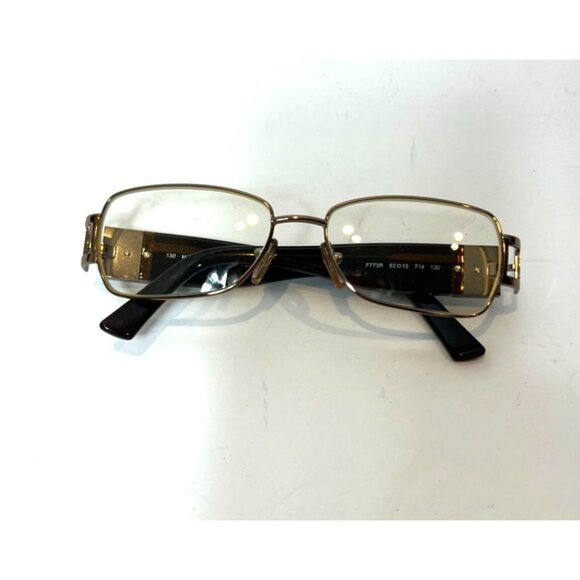 Fendi F773R 714 Brown Rhinestone Rectangular Eyeglasses Frames Made In Italy 52[ - Picture 7 of 14